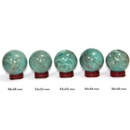 Sfera Amazonit Druzy Mineral Natural - 50-58 x 50-58 mm - 1 Buc