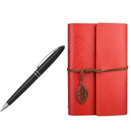 Ballpoint pen Ungaro Lustrini Agenda Red Leaf