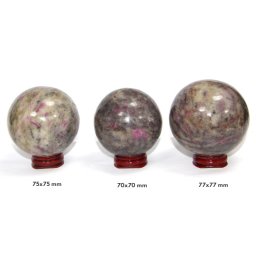 Sfera Rubin in Iolit Mineral Natural 70-77 x 70-77 mm - 1 Buc