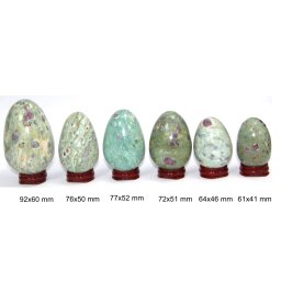 Ou Fucsit cu Rubin Mineral Natural 61-92 x 41-60 x 41-60 mm - 1 Buc
