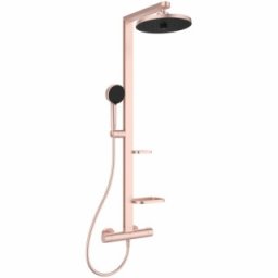 Coloana de dus cu termostat Ideal Standard Ceratherm Alu+, roz mat