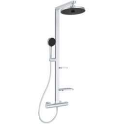 Coloana de dus cu termostat Ideal Standard Ceratherm Alu+, crom mat