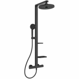Coloana de dus cu termostat Ideal Standard Ceratherm Alu+, negru mat