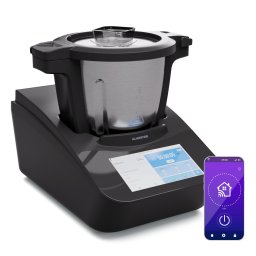 Klarstein Aria Grande Smart, robot de bucătărie, 1700 W, 4,7 l, control prin aplicație, atașament pentru abur, display TFT de 7' (KG26-AriaGrandeSmart)