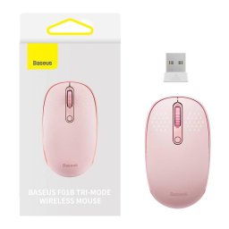 Mouse Wireless mouse F01B Tri-mode 2.4G BT5.0 1600 DPI Roz