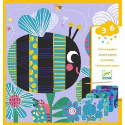 Set creativ de razuit Djeco, Insecte prietenoase