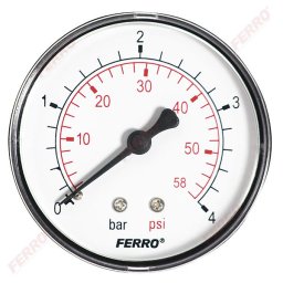 Manometru 63 mm 1/4" axial, 0-4 bari
