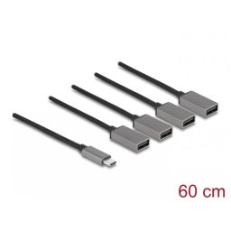 HUB USB type C la 4 x USB-A 0.6m, Delock 64210