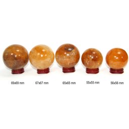 Sfera Cuart cu Limonit Mineral Natural - 55-69 x 55-69 mm - 1 Buc