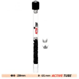 Pipa sticla Vaporizator mecanic Active Tube cu Carbune activ
