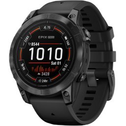 Ceas Smartwatch Garmin epix™ Pro (Gen2), 47 mm, Slate Gray, Black Band