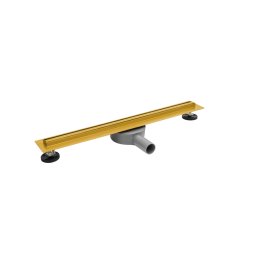Rigolă scurgere liniară duș slim 80 cm, oțel inoxidabil, finisaj auriu, grilaj 2 în 1 faianțabil, modernă și elegantă