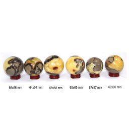 Sfera Septaria - Piatra Dragonului Mineral Natural - 57-66 x 57-66 mm - 1 Buc