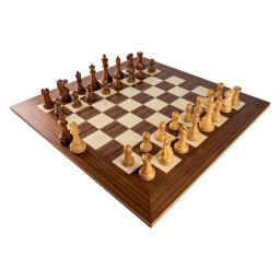 Combo set piese sah Staunton 6 New Executive cu tabla de nuc