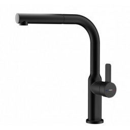 Teka Baterie bucatarie Teka Oval 938 BK, dus extractibil, negru