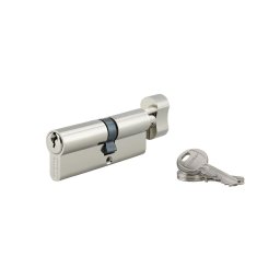 Cilindru 30 x 50 mm, cu buton, nichelat, HG5, 3 chei