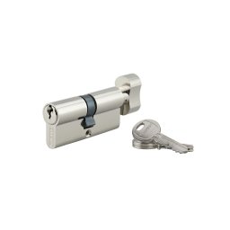 Cilindru 35 x 40 mm, cu buton, nichelat, HG5, 3 chei