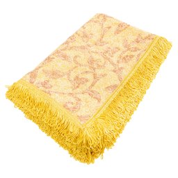 Fata de masa Hiko Nostalgie Garden, bumbac orange peach , cu pasmanterie