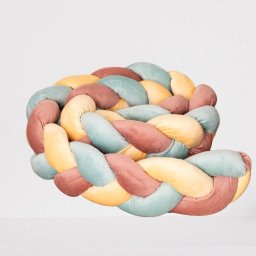 Hiko Baby Bumper impletit din catifea colorat pastel, protectie laterala patut 215cm