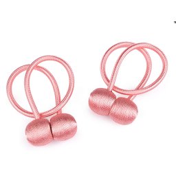 Set 2 magneti decorativi pentru draperii si perdele Hiko, roz somon
