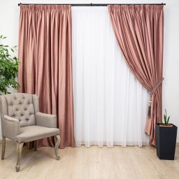 Draperie Hiko Comfy catifea Somon, cu rejansa Premium, creion de 6,5cm, 1 bucata