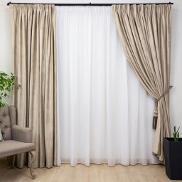 Draperie Hiko Comfy New Imperial catifea imprimata crem/auriu , cu rejansa, 1 bucata