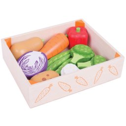 Cutiuta cu legume din lemn