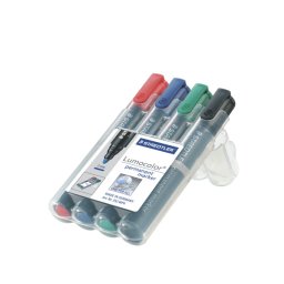 Set 4 marker permanent vf. rotund Staedtler Lumocolor