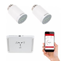 Set termostatic inteligent Secutek Smart WiFi SSW-SEA801DF 2x Cap termostatic + 1x Gateway