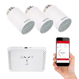 Set termostatic inteligent Secutek Smart WiFi SSW-SEA801DF 3x Cap termostatic+ 1x Gateway
