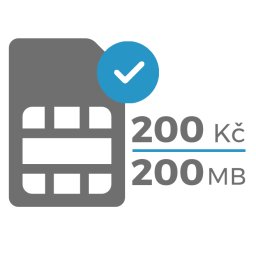 Secutek Cartela SIM activată (200 CZK / 200 MB)