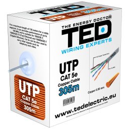 Cablu UTP cat.5e cupru integral, rolă 305 m, TED Wire Expert TED002495
