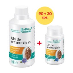 Ulei din Seminte de In 1000mg 120cps Rotta Natura