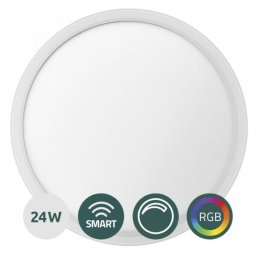 Plafoniera LED Smart Samus SLP420-2880LM-24W-3000/4000/6500K+RGB+DIMMER, alb