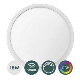 Plafoniera LED Smart Samus SLP300-2160LM-18W-3000/4000/6500K+RGB+DIMMER, alb
