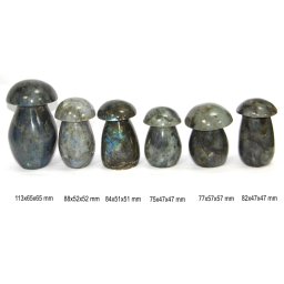 Labradorit Mineral Natural de Forma Ciuperci - 75-113 x 47-65 x 47-65 mm - 1 Buc