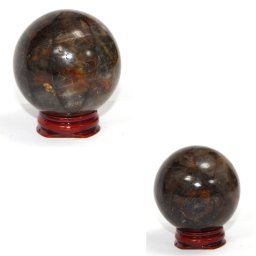 Sfera Cuart cu Limonit Mineral Natural - 58x58 mm - Unicat
