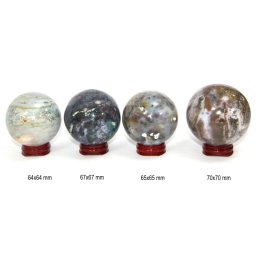 Sfera Jasp Oceanic Druzy Mineral Natural - 64-70 x 64-70 mm - 1 Buc
