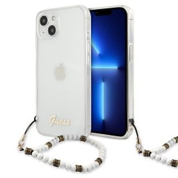 Husa transparenta Guess White Pearl pentru Apple iPhone 13 mini
