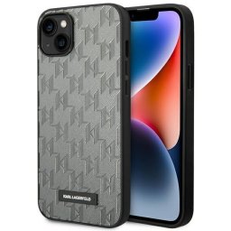 Husa Karl Lagerfeld KLHCP14MSAKLHPG iPhone 14 Plus 6.7 "hardcase gray / gray Saffiano Mono Metal Logo