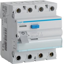 Intrerupator diferential RCCB 4P 63A/30mA 4.5kA tip A Hager CDA463D