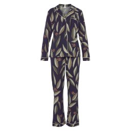 LASCANA Pijama bleumarin / verde pastel / verde închis / roz deschis