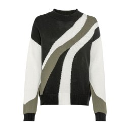 heine Pulover oliv / negru / alb