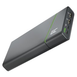 Acumulator Extern Green Cell GC PowerPlay Ultra 26800mAh 128W 4-Port 2x USB-C 65W si 27W Power Delivery si 2x USB Ultra Charge Power Bank pentru laptop, MacBook, iPad, iPhone, Nintendo Switch