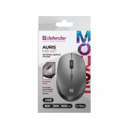 Mouse Mouse wireless, silent click, AURIS MB-027, 800/1200/1600DPI Gri