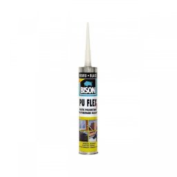 Etanșeizant Poliuretanic Bison PU Flex – Mastic Elastic pentru Construcții și Auto, Negru, Cartuș 300ml