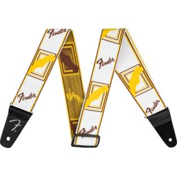 Fender Weighless 2 Monogram Strap White