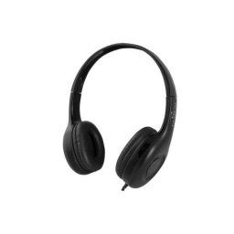 Casti stereo cu fir si microfon LIWA , Negru