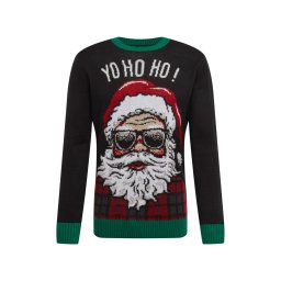 Urban Classics Pulover 'HoHoHo' bej / verde / roșu / negru / alb
