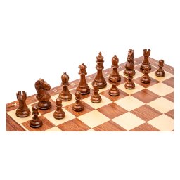 Combo set cu piese sah Staunton 6 Kings Bridal si tabla de padauk